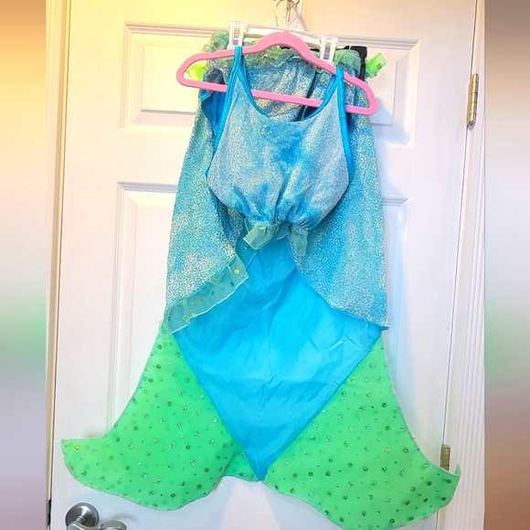 Disney Cruise 3pc mermaid, Bathing suit outfit girls size 14, blue & green - Picture 2 of 6